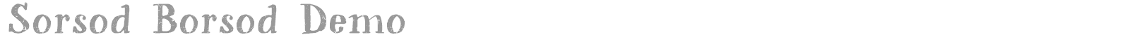 Sorsod Borsod font preview